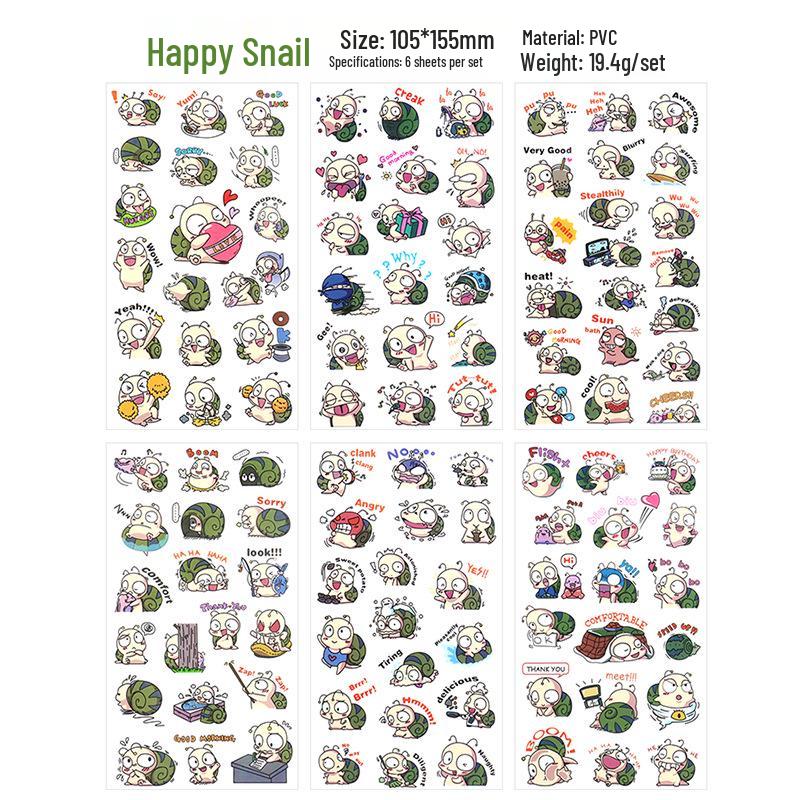 

Корейские мультяшные животные прозрачные ПВХ наклейки для дневников и журналов роста ребенка