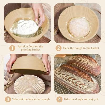 Gifts Foldable Bread Fermentation Basket Large Capacity Oven Baking Bread Fermentation Mold Silicone Baking Utensils