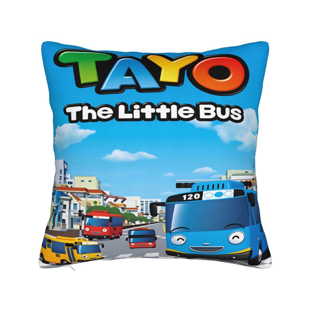 Pillow Case Tayo The Little Bus Print  Pillow Cover For Office Car Home Decor Kawaii Pillowcases