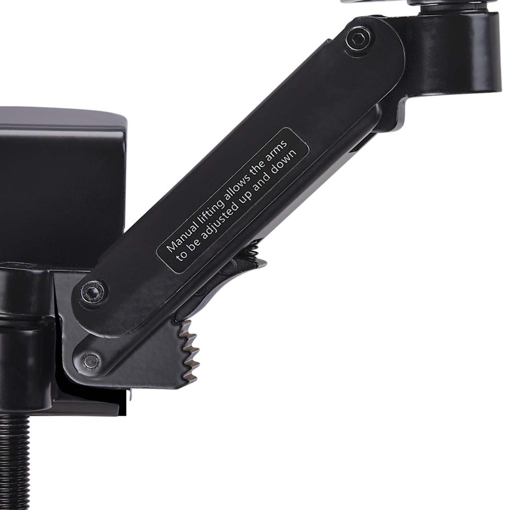 Armrest Clamp Type Height Adjustment 360 Degree Rotation Weight Capacity 5kg Reduces Strain on Shoulders and Elbows Black Work Desk Attached Armrest