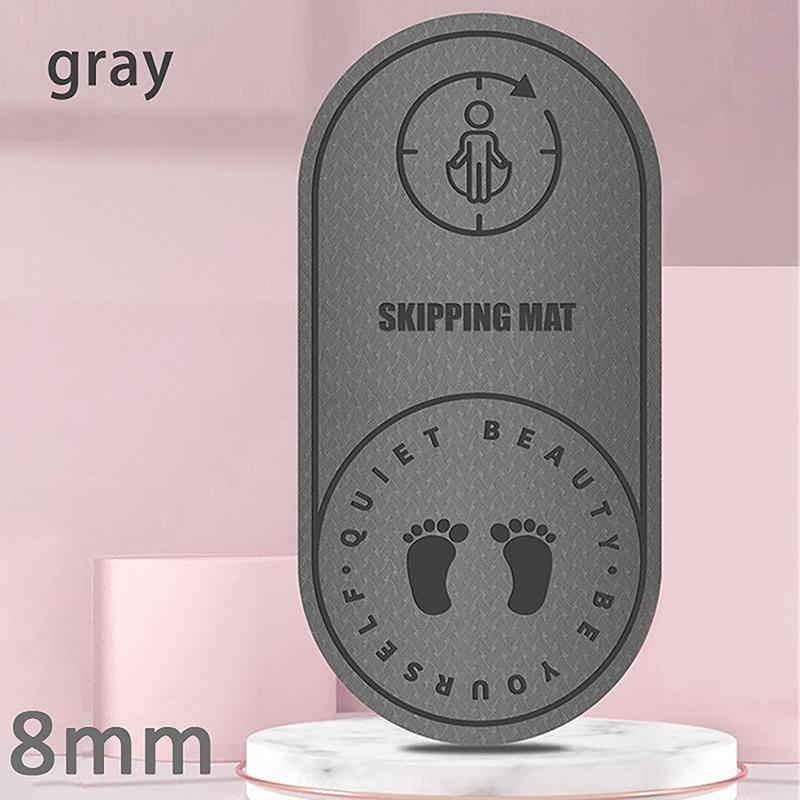 Skipping Rope Mat Anti-Noise Jump Rope Mat Exercise Nonslip Shock Absorption Yoga Mat Tpe Skipping Mat Fitness Yoga Pad
