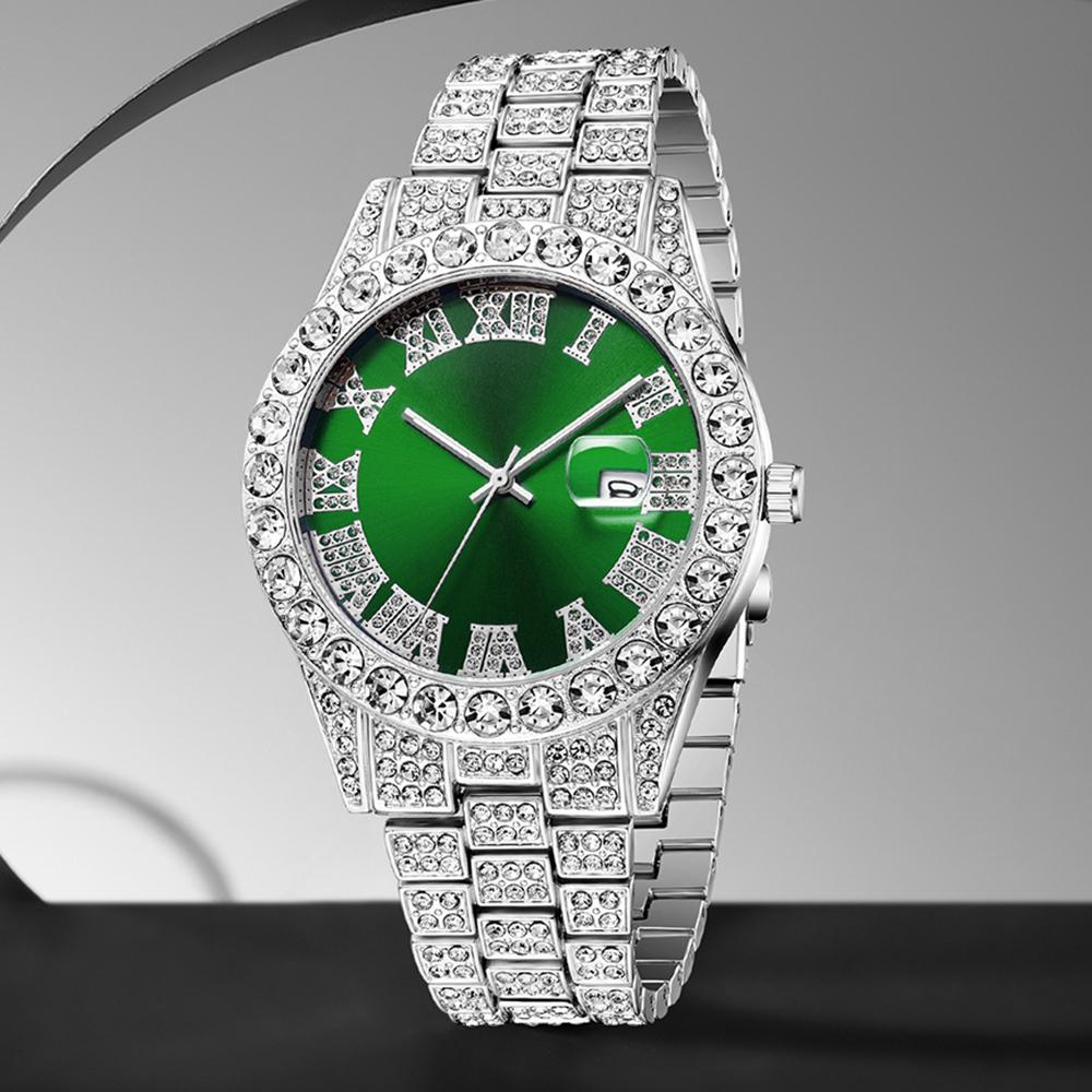 

1PCS Women s Luxury Watch Set Trendy Luxury with Calendar and Water Diamond Quartz Watch Suitable for Daily Clothing Matching