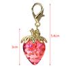 Strawberry Keychain Transparent Keyring Stylish Pendant Keychains Exquisite Backpack Decoration Accessories Gifts
