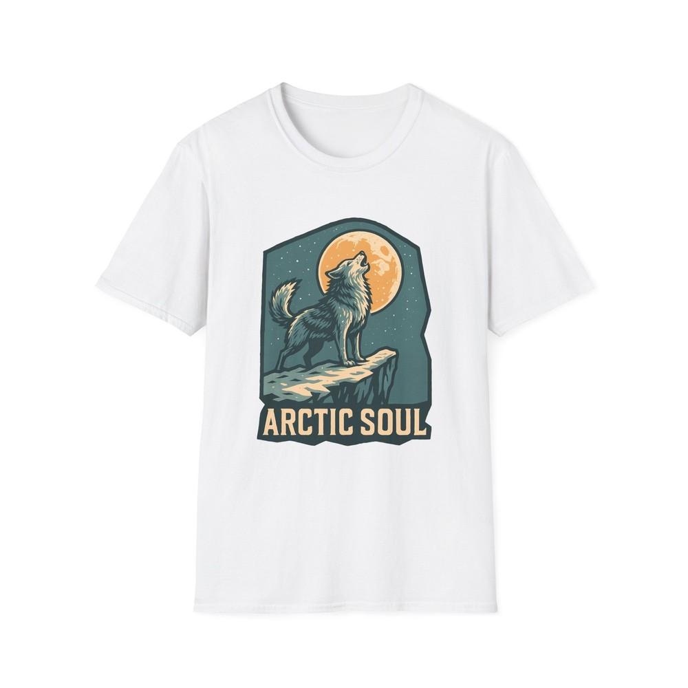 

Unisex Softstyle T-Shirt Lone Wolf Full Moon Arctic Night Wilderness S