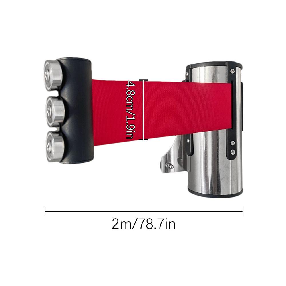 Stainless Steel Retractable Belt Barrier Magnetic Safety Belt Barrier Wall Mount Safety Barriers for Crowd Control