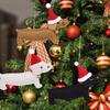 New Christmas Decorations Cute Cartoon Dachshund Small Pendant Xmas Tree Hanging Ornaments for New Year Party Gift Home Decor