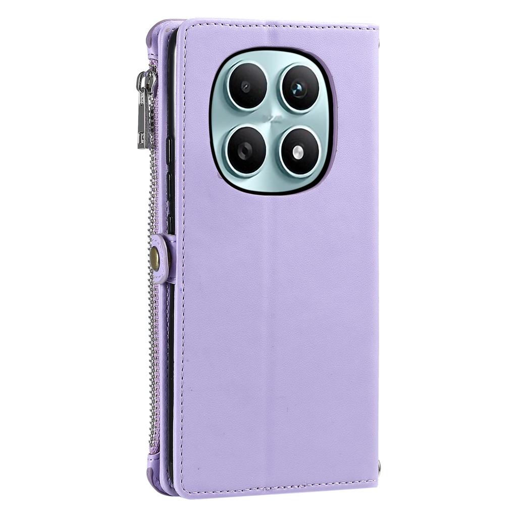 Für Xiaomi Redmi Note 15 4G (Global) Hülle TPU + PU-Leder Geldbörse Handyhülle mit Handgelenkschlaufe