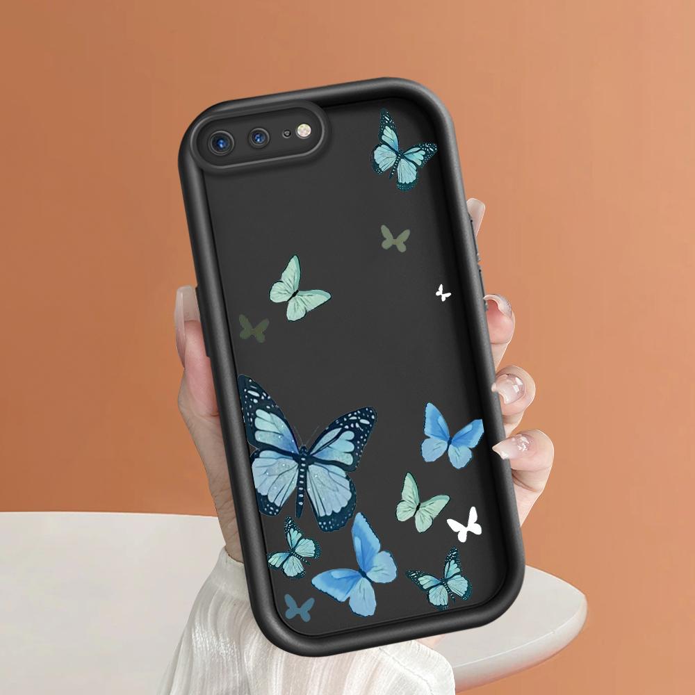 

Модный синий чехол-бабочка для iPhone Samsung Galaxy Xiaomi Redmi POCO HUAWEI Honor противоударный резиновый мягкий гибкий чехол Redmi Note 12 Turbo 5G