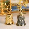 Deer Bells Roses Hand Bells Reindeer Hand Christmas Gifts Engraved Antique Church Bronze Bell Creative Home Decoration