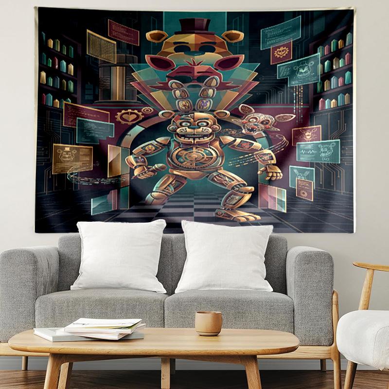 Five Nights At Freddy's Print Tapestry, Lightweight Wall Hanging, for Bedroom, Dorm, Living Room, Home Art Decor, Birthday Christmas Gift for Friends