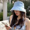 French Style Lace-up Sun Caps Sweet Women's Sun Hat Elegant Summer Fisherman Hat  Lady