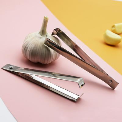 2Pcs Fish Bone Tweezers Set Stainless Steel Garlic Tweezer Remover Tool Anti-rust Garlic Peeling Clamps Kitchen Gadgets