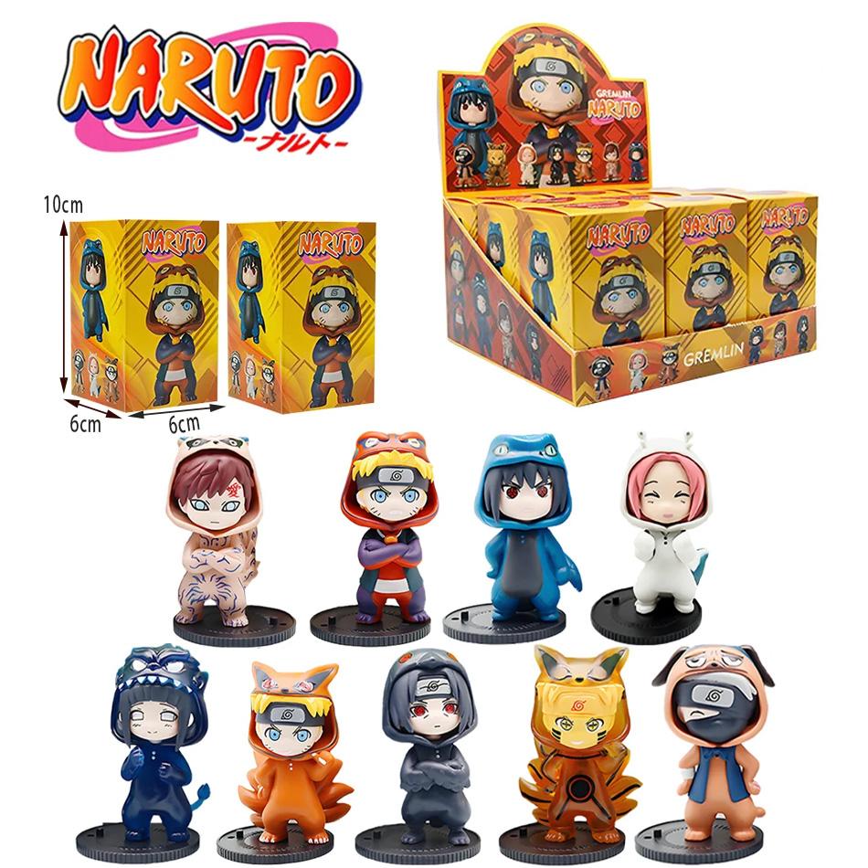 Bandai Naruto blind box Figures Model Ornament Anime Uchiha Sasuke Sakura Cosplay Action Figurine Model Toys Decorations Gifts