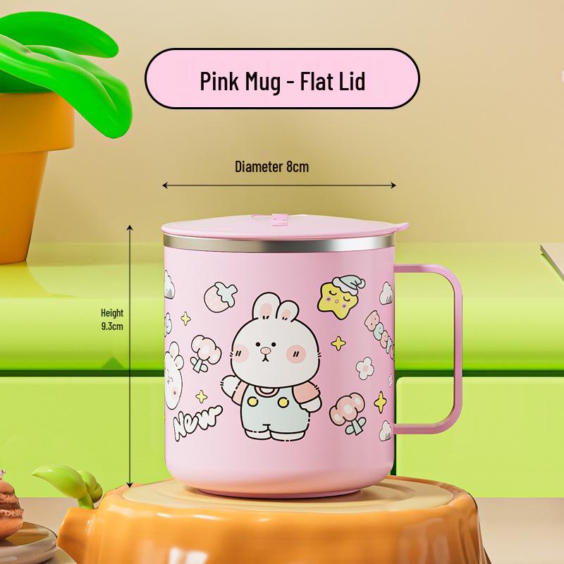 Beerus Team Stainless Steel Mug: Cute Cartoon Style, Leak-Proof, Dustproof, with Lid for Coffee, Tea, or Water.