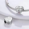 Silver Plated Couple Bracelet Necklace Set with Zirconium Beads Charms for Women Girls Lovers Jewelry Gift