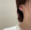 Simple And Small Geometric Square Stud Earrings Femininity Earrings Cold Wind Niche Design Ear Jewelry