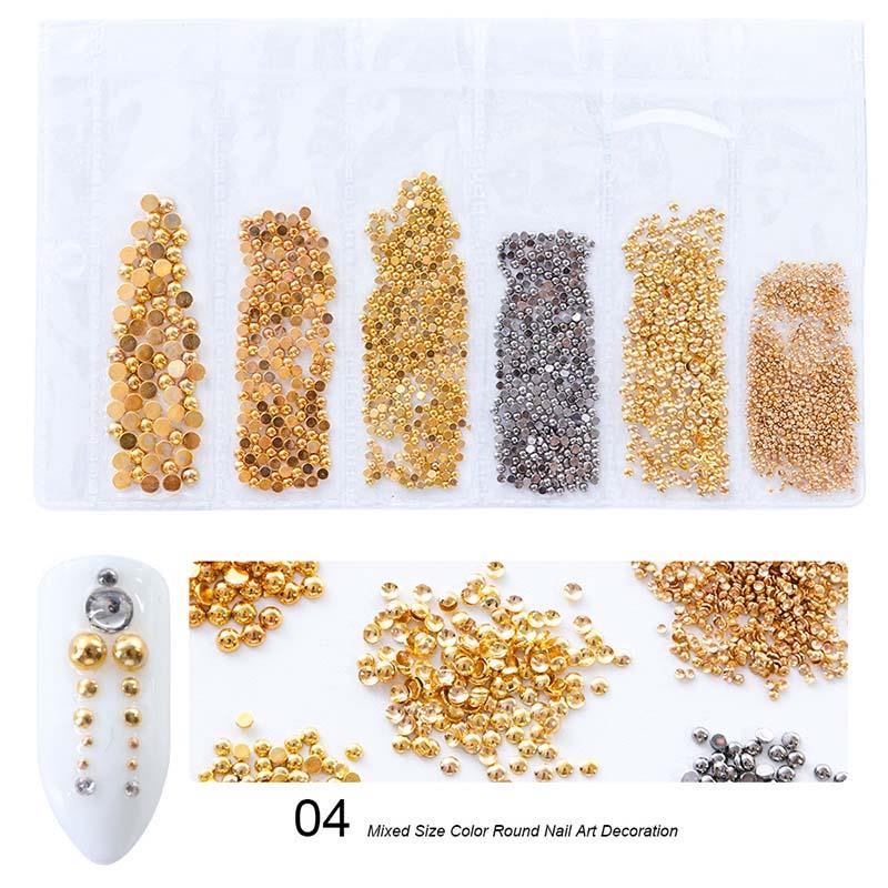 Buy Special Gold Shell Rivets Ocean Rhinestones Decoration Art Manicure ...