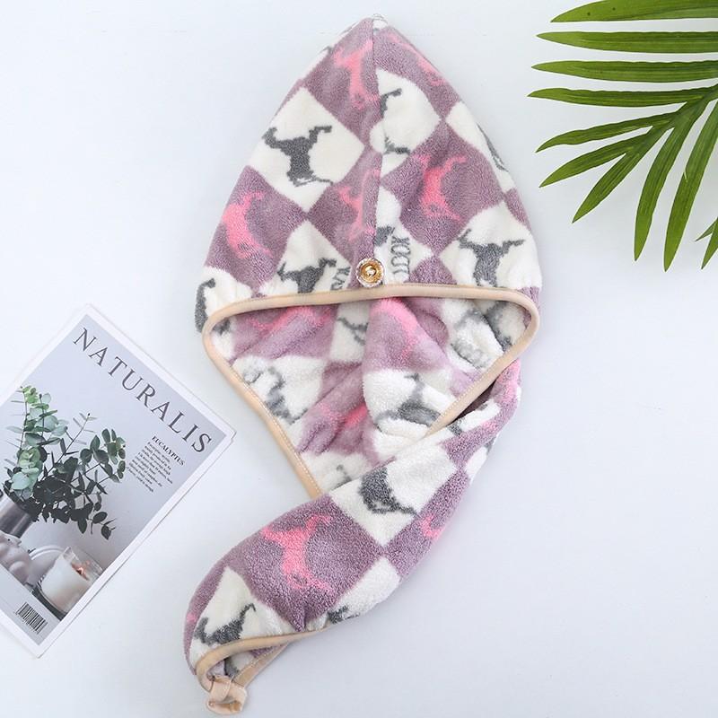 Dry Hair Cap, Super Water Absorption, Quick Drying, Enlarged and Lengthened Hair Wiping, One-piece Long Hair Bath Towel, Women's Bag Head Towel