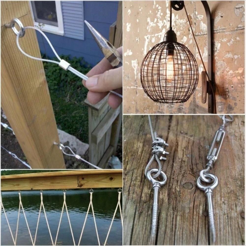 Stainless Steel Stainless Steel Wire Rope Aluminum Sleeve Terminal Safety Rope  Awning
