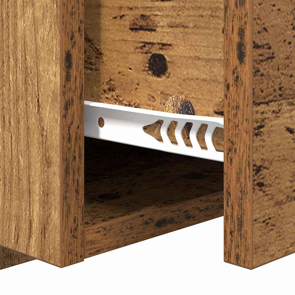 Headboard with Cabinet and Drawers 3 Pcs Reclaimed Wood Effect Particleboard