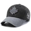 Retro Maple Leaf Embroidery Baseball Cap Washed Cotton Visor Baseball Hats Adjustable Casquette For Man Women