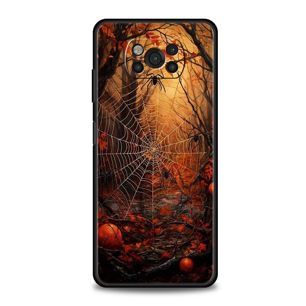 Spider Web Phone Case Cover for Xiaomi Poco F7 Ultra F6 F5 F4 F3 X6 X5 X4 X3 NFC C51 C55 M4 GT 5G Soft TPU Shell Fundas Capas