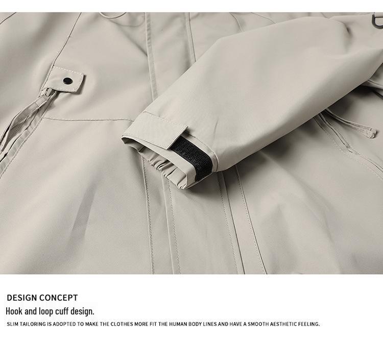 Herren Winddichte Jacke Mantel für Outdoor Reisen und Wandern
