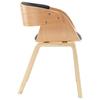 Dining Chairs 2 Pcs Black Bentwood and Faux Leather
