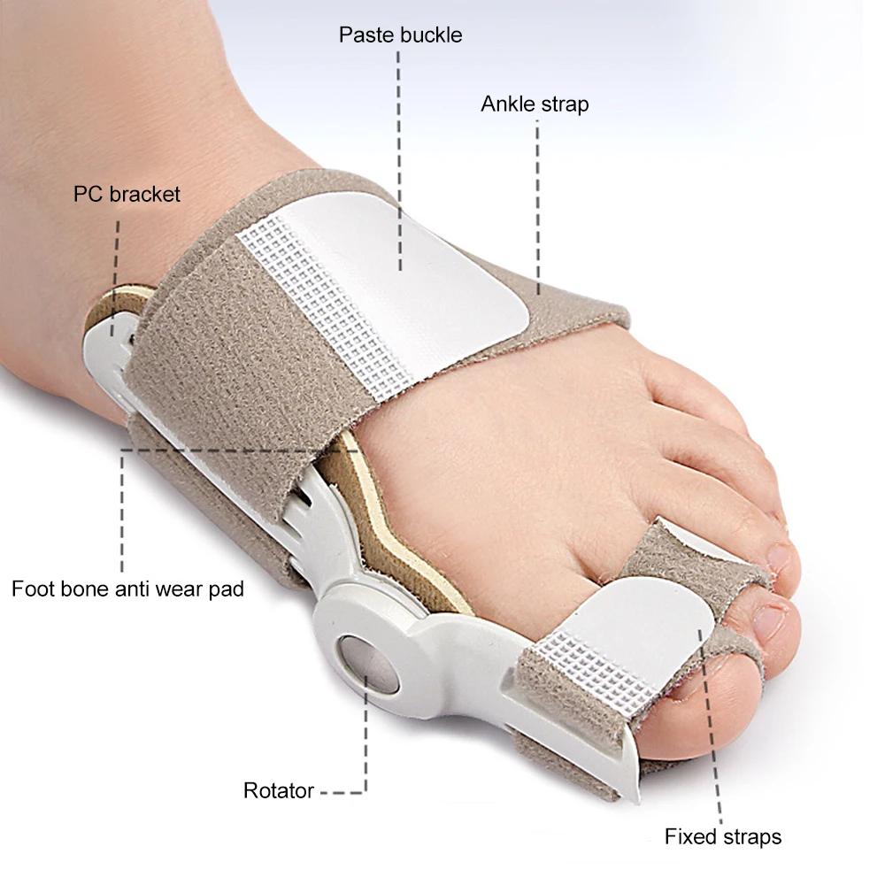 1Pcs Bunion Corrector, Adjustable Knob Bunion Splint For Bunion Relief, Orthopedic Toe Straightener With Anti-Slip Heel Strap