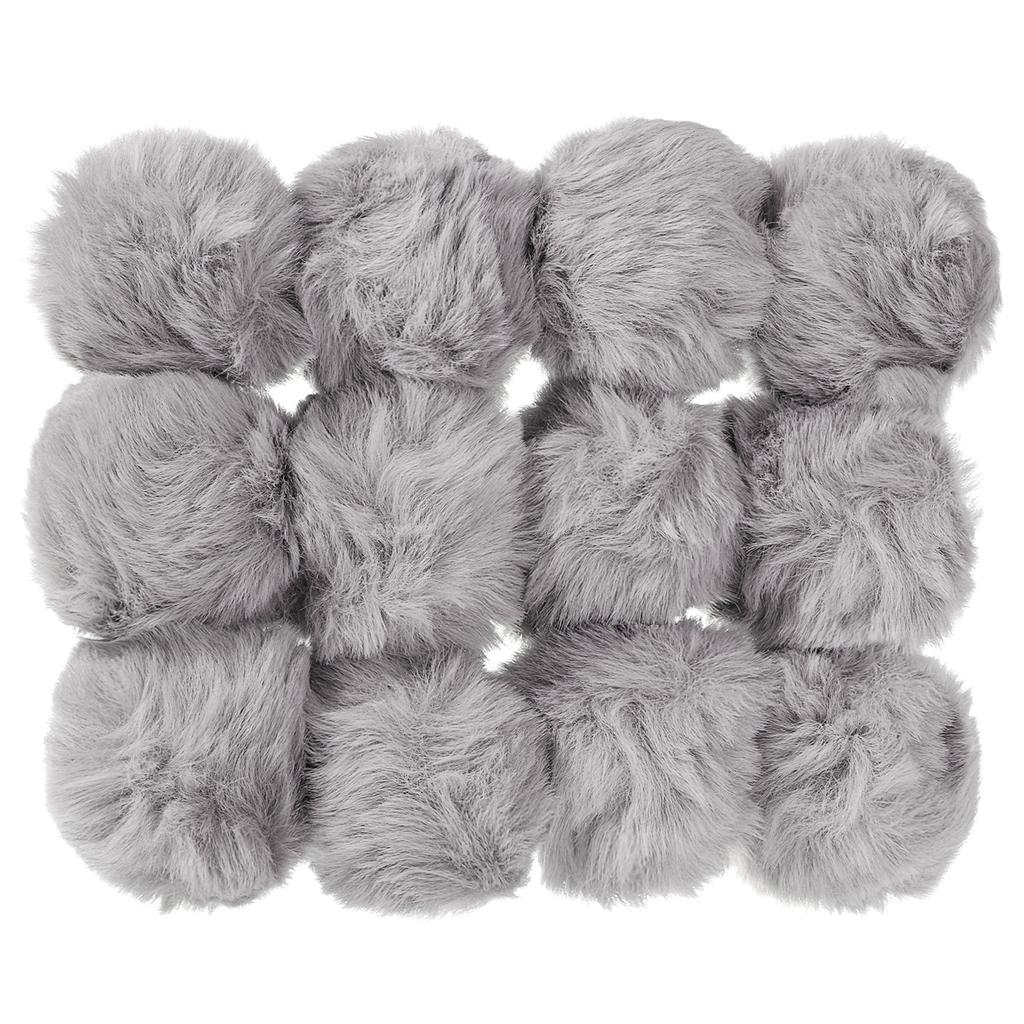 6/12pcs Faux Fur Pom Poms for Hats Fluffy Soft Fur Poms Balls for Keychain Knitting Hats DIY Scarves Gloves Bag Christmas
