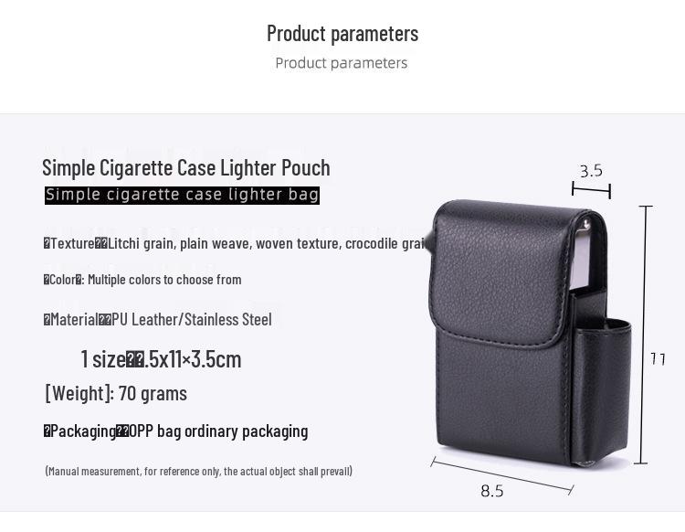 Leather Veneer Cigarette Case & Business Card Holder: Creative Fashion Accessory with 100 Patterns in Korean Style