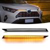 LED Daytime Running Lights For Toyota RAV4 Car Engine Hood Vent Cover Decoration DRL Turn Signal Lamp