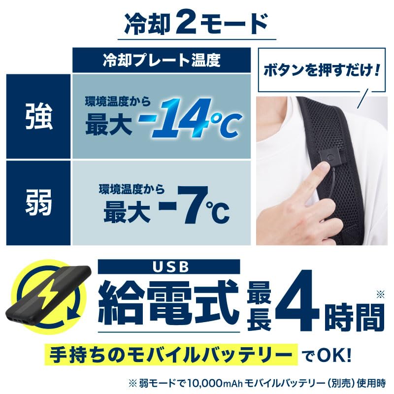 THANKO Peltier Cooling Backpack BACKC2HBK "Cool 2"