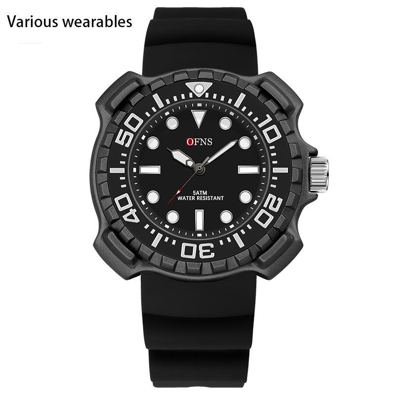 Quarzuhr Silikongel Modetrend Herrenuhr Schlicht Wasserdicht Elektronische Quarzuhr Herren