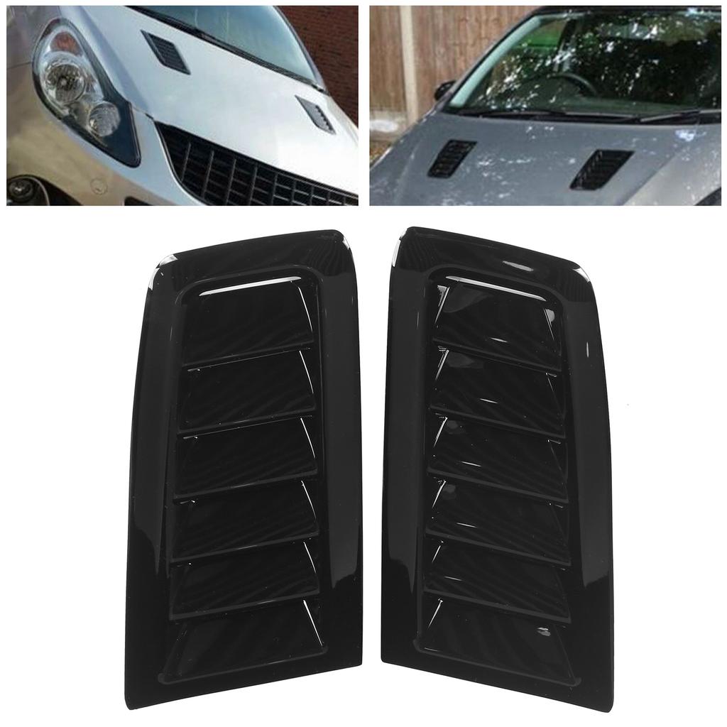 Par främre motorhuvsventiler Huftluftutsläpp Ersättning för Focus RS MK2 Stil Universell Glanssvart