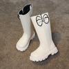 Girls High Top Winter Boots Bow Detail Slip Resistant Rubber Sole Zipper Closure Warm Fabric Lining