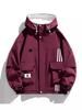 Trendy Men's Loose-Fit Waterproof Windbreaker: Autumn/Winter Hong Kong Style Jacket Plus Size
