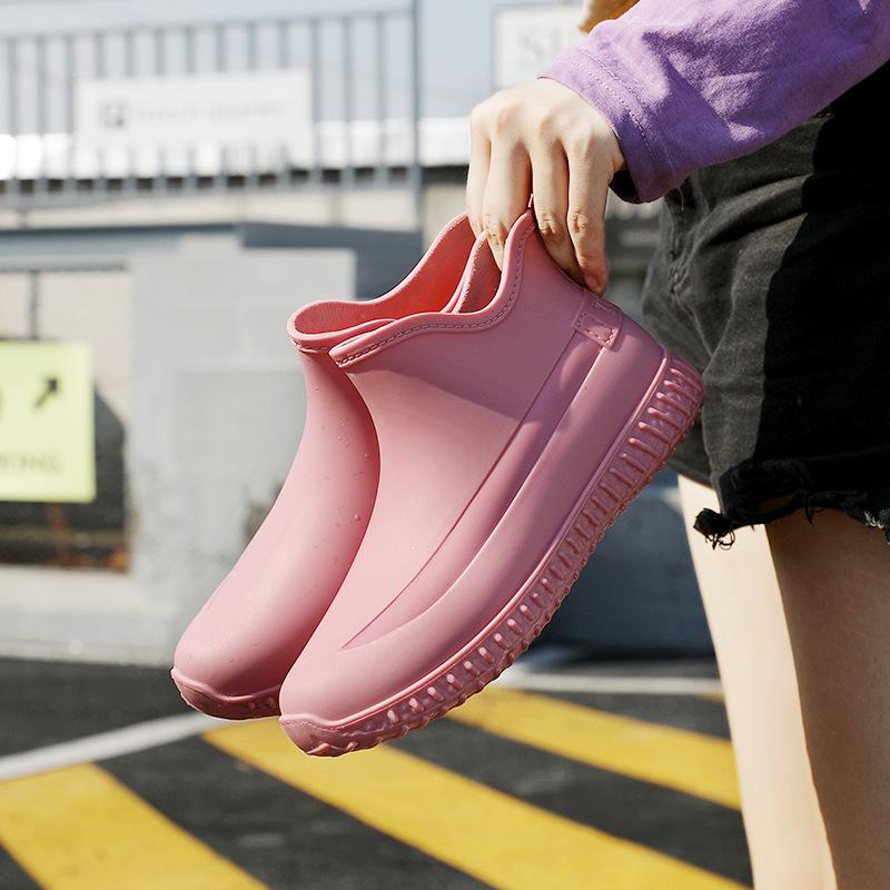 Botas de chuva femininas quentes de inverno da moda
