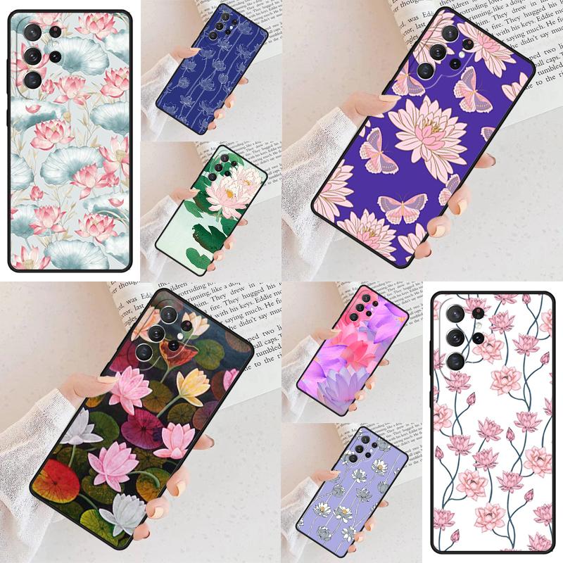 Lotus Flower Cell Phone Case for Samsung Galaxy S26 Ultra S25 S24 S23 S22 S21 S20 Note10 Cover