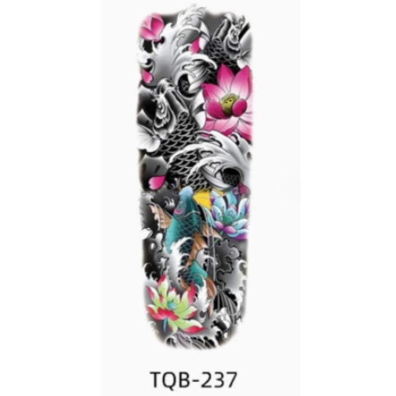 Large Arm Sleeve Tattoo Rose Gear Clock Eye Waterproof Temporary Tatto Sticker Lion Wolf King Body Art Full Fake Tatoo Women Men