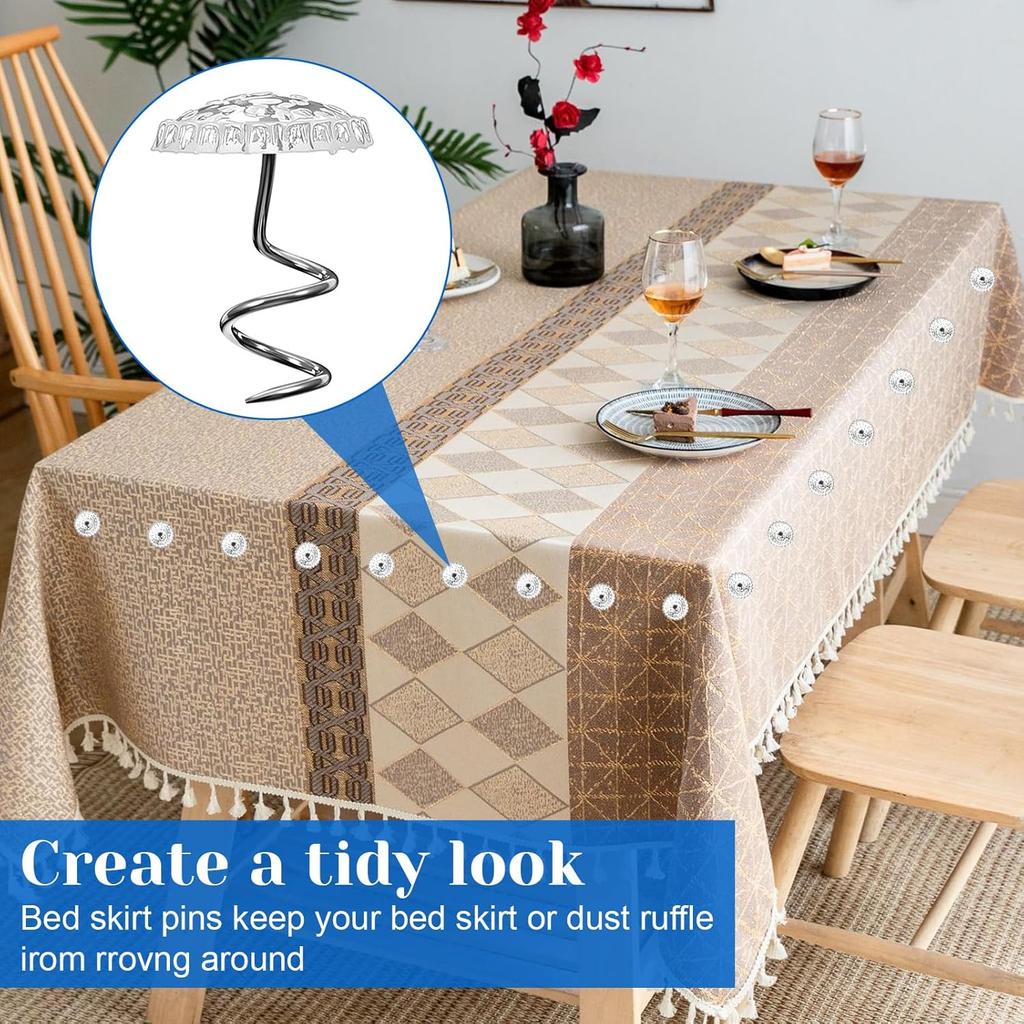 180 pcs Upholstery Tacks Headliner P Clear Heads Twist Pin 0.5 Inches Bed Skirt P No-Slip Fabric Holders for Upholstery Furniture Slipcovers