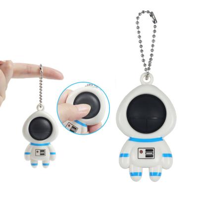 Push Bubble Astronaut Keychain Cartoon Spaceman Stress Relief Toy with Ball Chain Backpack Hanging Decoration Bag Charm Purse Pendant