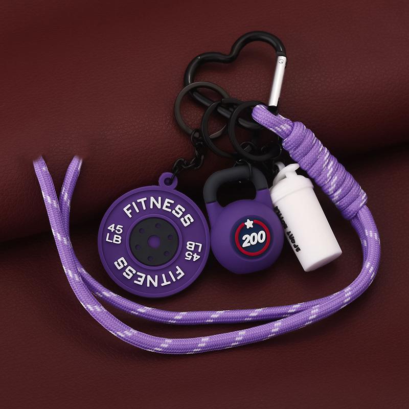 Bag Charm 3DMini Dumbbell Fitness Kettle for Women Men Fashion Bag Pendant Fitness Enthusiast Athlete Bag Car Key Decoration Gift