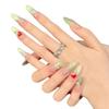 Yihe Original Ice Watermelon Zircon-Inlaid Gradient Blush Nails