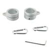 Set Aluminum Flag Pole Rings 360 Degree Rotating Flagpole Flag Mounting Rings With Carabiners AntiWrap For 0.75-1.02 Inches