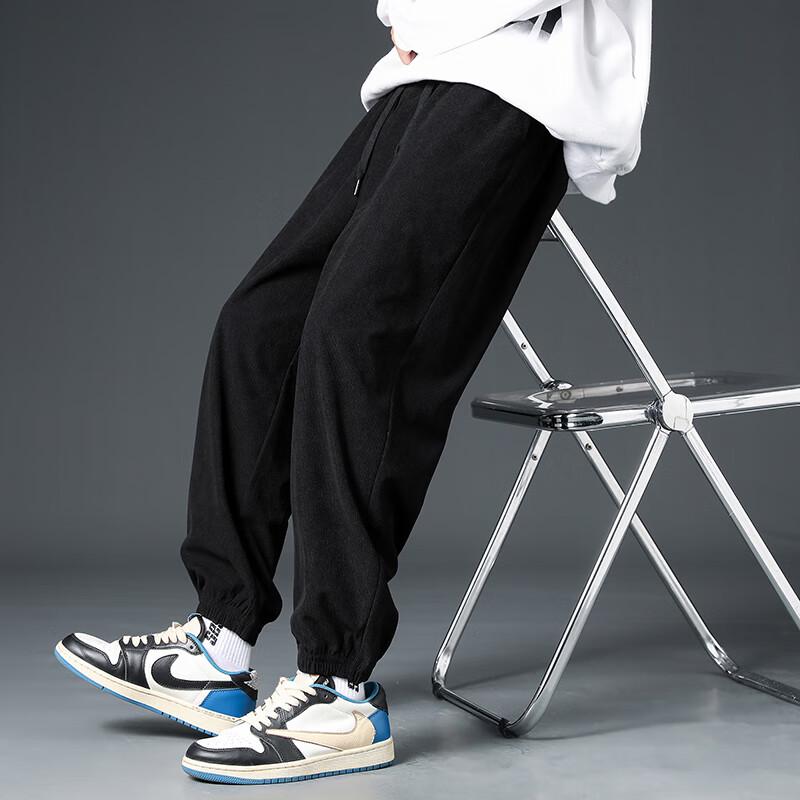 Men's Loose Fit Corduroy Cuffed Sweatpants