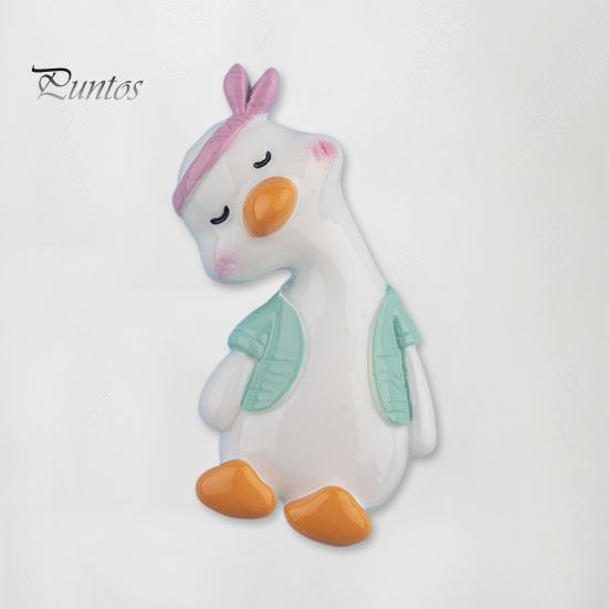 Fridge Magnet Resin Various Styles Lovely Crooked Neck Cartoon Duck Magnetic Decorative Craft Home Door Window 3D Sticker Household Supplies