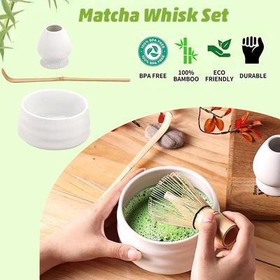 Sada misky na matcha a metličky Nástroj Bambusový štětec Domácí pečení Čajové nástroje Japonský čajový obřad Matcha Prémiová sada