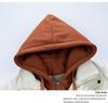 Men's Faux Two-Piece Hooded Cotton Jacket - Thick, Loose Winter Jacket for Men and Women