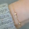 Luxus Zirkonia Herz Rose Blume Armbänder Für Frauen Niedliche Pflanze Feiner Schmuck Zubehör Romantische Liebe Flash Geschenke